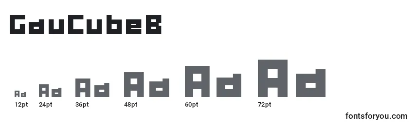 GauCubeB Font Sizes