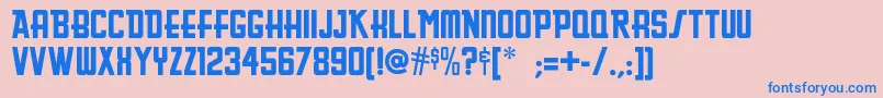 Police Greasyspoonnf – polices bleues sur fond rose