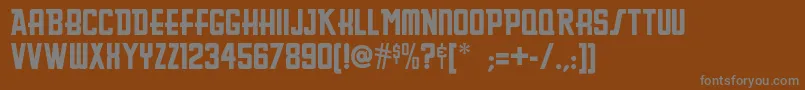 フォントGreasyspoonnf – 茶色の背景に灰色の文字