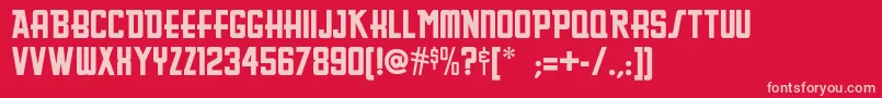 Greasyspoonnf Font – Pink Fonts on Red Background