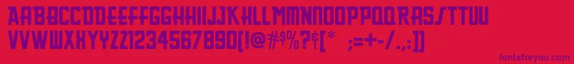 Greasyspoonnf Font – Purple Fonts on Red Background
