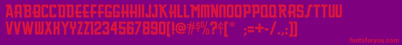 Greasyspoonnf Font – Red Fonts on Purple Background