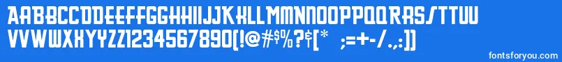 Greasyspoonnf Font – White Fonts on Blue Background