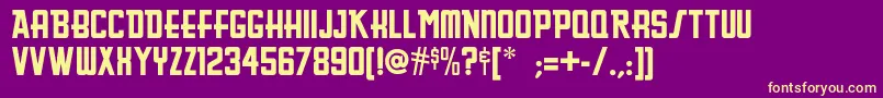 Czcionka Greasyspoonnf – żółte czcionki na fioletowym tle