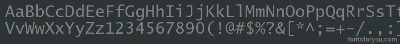 フォントLucidasanstypewriterstd – 黒い背景に灰色の文字