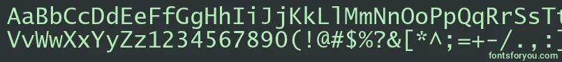 フォントLucidasanstypewriterstd – 黒い背景に緑の文字