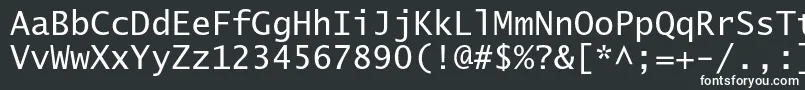 フォントLucidasanstypewriterstd – 黒い背景に白い文字