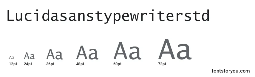 Lucidasanstypewriterstd Font Sizes
