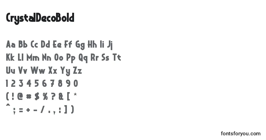 Шрифт CrystalDecoBold (84602) – алфавит, цифры, специальные символы