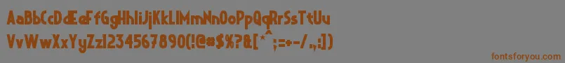 CrystalDecoBold Font – Brown Fonts on Gray Background