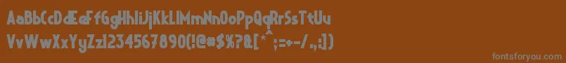 Шрифт CrystalDecoBold – серые шрифты на коричневом фоне