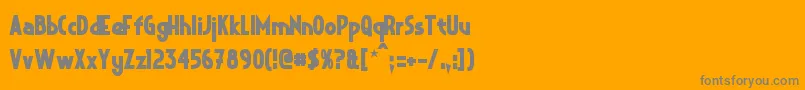 フォントCrystalDecoBold – オレンジの背景に灰色の文字