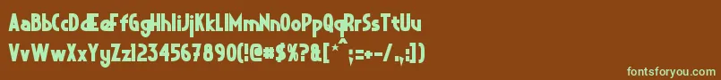 Шрифт CrystalDecoBold – зелёные шрифты на коричневом фоне