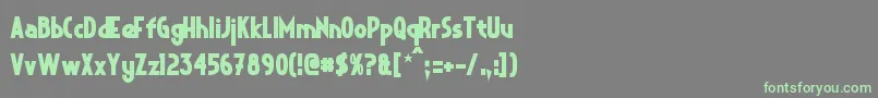 CrystalDecoBold Font – Green Fonts on Gray Background