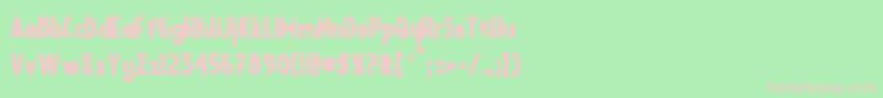 CrystalDecoBold-Schriftart – Rosa Schriften auf grünem Hintergrund