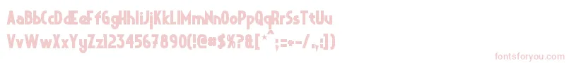 CrystalDecoBold-Schriftart – Rosa Schriften auf weißem Hintergrund