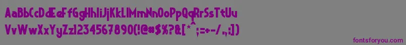 Шрифт CrystalDecoBold – фиолетовые шрифты на сером фоне