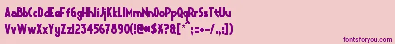 CrystalDecoBold-Schriftart – Violette Schriften auf rosa Hintergrund