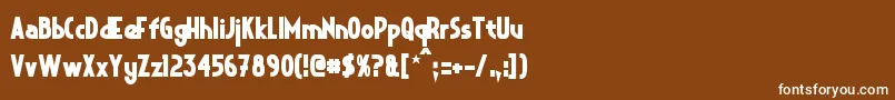 フォントCrystalDecoBold – 茶色の背景に白い文字