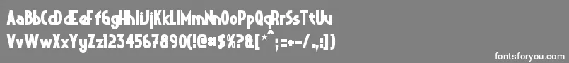 CrystalDecoBold Font – White Fonts on Gray Background