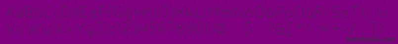 Line Font – Black Fonts on Purple Background