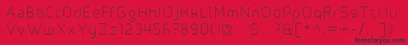Line Font – Black Fonts on Red Background