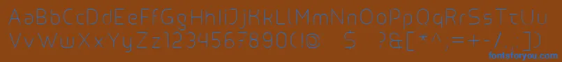Line Font – Blue Fonts on Brown Background