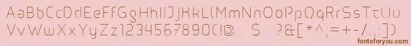 Line Font – Brown Fonts on Pink Background
