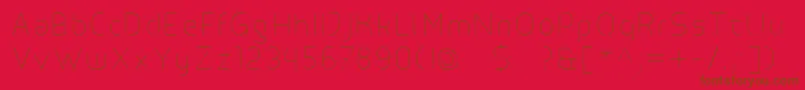 Line Font – Brown Fonts on Red Background