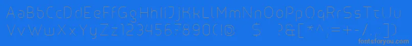 Line Font – Gray Fonts on Blue Background