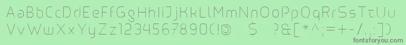 Line Font – Gray Fonts on Green Background