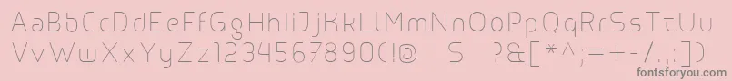 Line Font – Gray Fonts on Pink Background