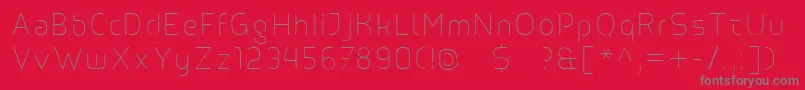 Line Font – Gray Fonts on Red Background