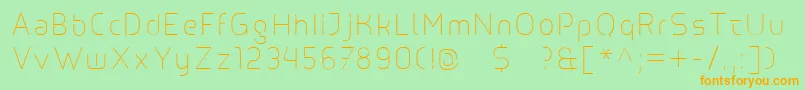 Line Font – Orange Fonts on Green Background