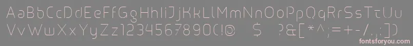 Line Font – Pink Fonts on Gray Background
