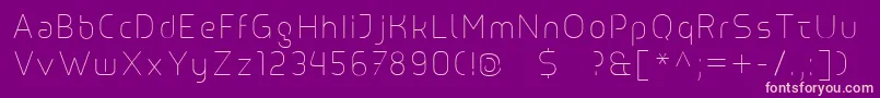 Line Font – Pink Fonts on Purple Background