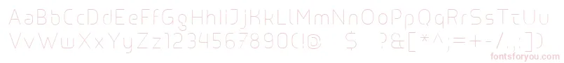 Line Font – Pink Fonts on White Background