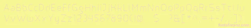 Line Font – Pink Fonts on Yellow Background