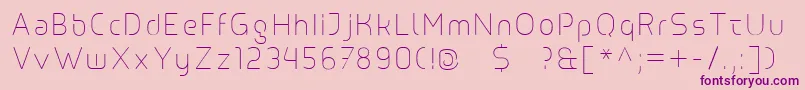 Line Font – Purple Fonts on Pink Background