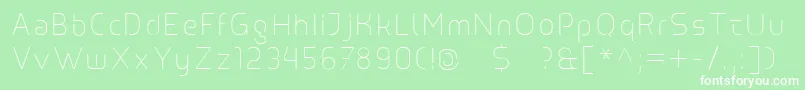 Line Font – White Fonts on Green Background
