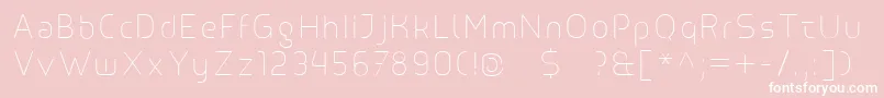 Line Font – White Fonts on Pink Background
