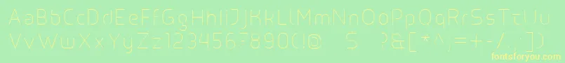 Line Font – Yellow Fonts on Green Background
