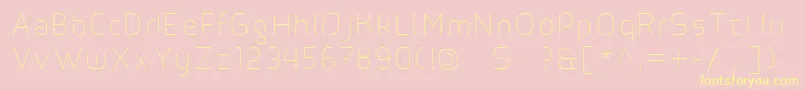 Line Font – Yellow Fonts on Pink Background