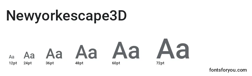 Размеры шрифта Newyorkescape3D