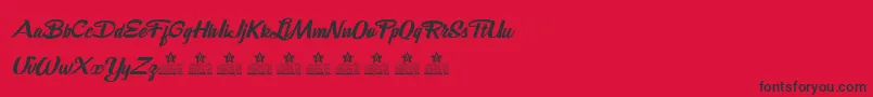 fuente DeathBeforeChocolatePersonalUse – Fuentes Negras Sobre Fondo Rojo