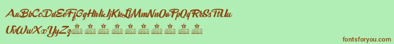 DeathBeforeChocolatePersonalUse Font – Brown Fonts on Green Background