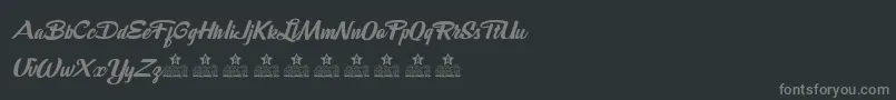 DeathBeforeChocolatePersonalUse Font – Gray Fonts on Black Background