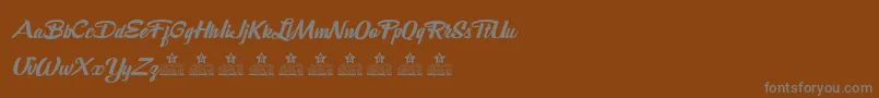 DeathBeforeChocolatePersonalUse Font – Gray Fonts on Brown Background