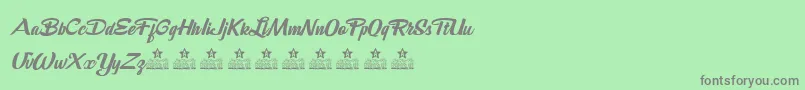 DeathBeforeChocolatePersonalUse Font – Gray Fonts on Green Background