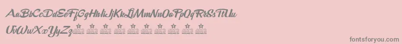 DeathBeforeChocolatePersonalUse Font – Gray Fonts on Pink Background